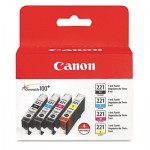 (CLI-221) Ink, Black/Cyan/Magenta/Yellow, 4/PK CNM2946B004