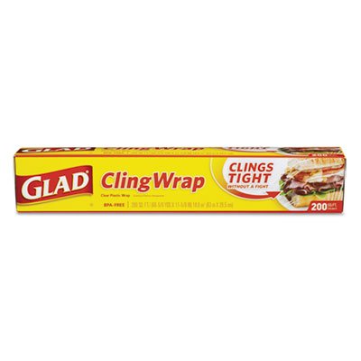 Cling Wrap Plastic Wrap, 200 Square Foot Roll, Clear CLO00020CT