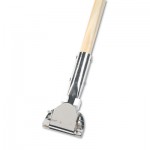 Clip-On Dust Mop Handle, Lacquered Wood, Swivel Head, 1" Dia. x 60in Long BWK1490
