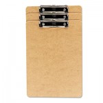 UNV05563 Clipboard, 1/2" Capacity, Holds 8 1/2w x 14h, Brown, 3/Pack UNV05563