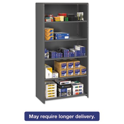 ESPC-6-2436 Closed Commercial Steel Shelving, Six-Shelf, 36w x 24d x 75h, Medium Gray TNNESPC62436MGY