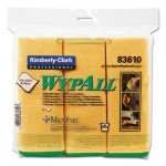 Wypall Cloths w/Microban, Microfiber, 15 3/4 x 15 3/4, Yellow, 6/Pack KCC83610