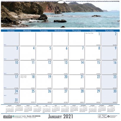 House of Doolittle Coastlines Monthly Wall Calendar 328