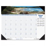 House of Doolittle Coastlines Photographic Monthly Desk Pad Calendar, 18-1/2 x 13, 2016 HOD1786