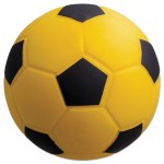 Champion Sports Coated Foam Sport Ball, For Soccer, Playground Size, Yellow CSISFC