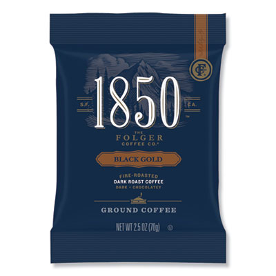 1850 Coffee Fraction Packs, Black Gold, Dark Roast, 2.5 oz Pack, 24 Packs/Carton FOL21512