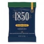 1850 Coffee Fraction Packs, Pioneer Blend Decaf, Medium Roast, 2.5 oz Pack, 24 Packs/Carton FOL21513