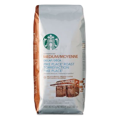 Starbucks Coffee, Ground, Pike Place Decaf, 1lb Bag SBK11029358