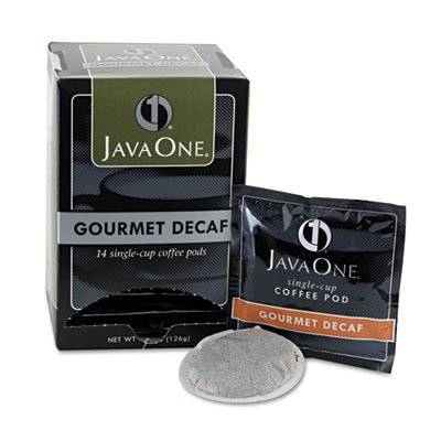 30216 Coffee Pods, Colombian Decaf, Single Cup, Pods, 14/Box JAV30210