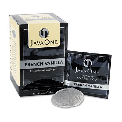 70406 Coffee Pods, French Vanilla, Single Cup, 14/Box JAV70400
