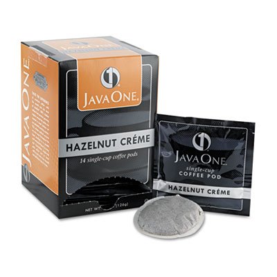 Java One 70506 Coffee Pods, Hazelnut Creme, Single Cup, 14/Box JAV70500