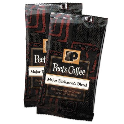 Peet's Coffee & Tea Coffee Portion Packs, Major Dickason's Blend, 2.5 oz Frack Pack, 18/Box PEE504916