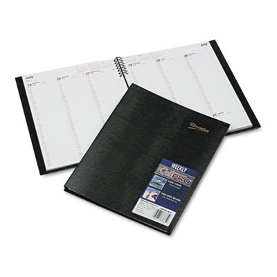 Brownline CoilPRO Weekly Planner, Ruled, 8-1/2 x 11, Black, 2016 REDCB950CBLK