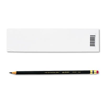 Prismacolor Col-Erase Pencil w/Eraser, Green Lead, Green, Dozen SAN20046