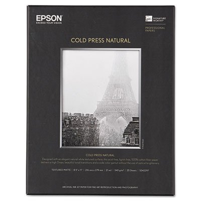 Cold Press Natural Fine Art Paper, 8-1/2 x 11, 25 Sheets EPSS042297
