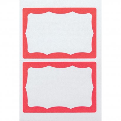 Advantus Color Border Adhesive Name Badges 97189