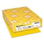 Astrobrights Color Cardstock, 65 lb, 8.5 x 11, Solar Yellow, 250/Pack WAU22731