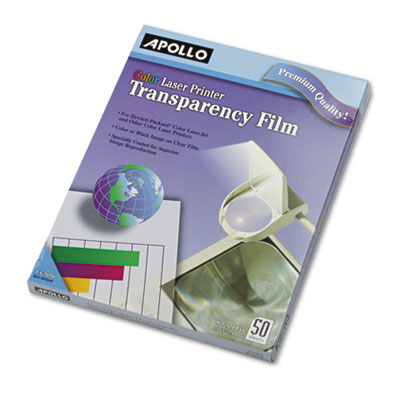 Apollo VCG7070E-A Color Laser Transparency Film, Letter, Clear, 50/Box APOCG7070
