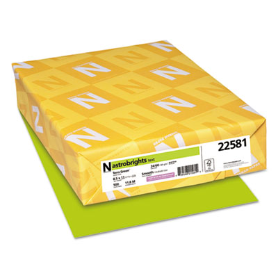 Astrobrights Color Paper, 24 lb, 8.5 x 11, Terra Green, 500/Ream WAU22581