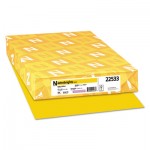 Color Paper, 24lb, 11 x 17, Solar Yellow, 500 Sheets WAU22533