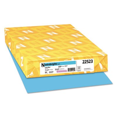 Color Paper, 24lb, 11 x 17, Lunar Blue, 500 Sheets WAU22523