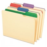 Pendaflex 84101EE Color Tab File Folders, 1/3-Cut Tabs, Letter Size, Manila, 50/Box PFX84101