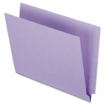Pendaflex Colored End Tab Folders with Reinforced 2-Ply Straight Cut Tabs, Letter Size, Purple, 100/Box PFXH110DPR