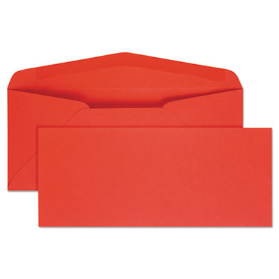 Quality Park QUA11134 Colored Envelope, #10, Commercial Flap, Gummed Closure, 4.13 x 9.5, Red, 25/Pack QUA11134