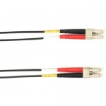 Black Box Colored Fiber OM2 50-Micron Multimode Fiber Optic Patch Cable - Duplex, PVC FOCMR50-008M-LCLC-BK