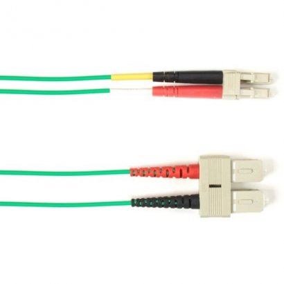 Black Box Colored Fiber OM3 50/125 Multimode Fiber Optic Patch Cable - OFNP Plenum FOCMP10002MSCLCGN