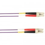 Black Box Colored Fiber OM3 50-Micron Multimode Fiber Optic Patch Cable - Duplex, LSZH FOLZH10-002M-LCLC-VT