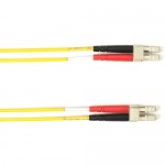 Black Box Colored Fiber OM3 50-Micron Multimode Fiber Optic Patch Cable - Duplex, LSZH FOLZH10-002M-LCLC-YL