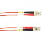 Black Box Colored Fiber OM3 50-Micron Multimode Fiber Optic Patch Cable - Duplex, LSZH FOLZH10-003M-LCLC-RD