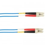 Black Box Colored Fiber OM4 50/125 Multimode Fiber Optic Patch Cable - OFNR PVC #FOCMRM4-001M-LCLC-BL