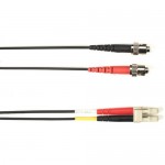 Black Box Colored Fiber OM4 50-Micron Multimode Fiber Optic Patch Cable - Duplex, Plenum FOCMPM4-010M-STLC-BK
