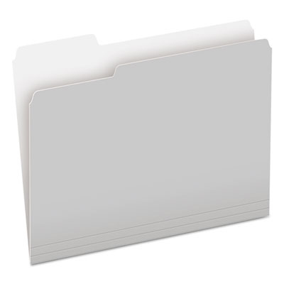 Pendaflex 152 1/3 GRA Colored File Folders, 1/3-Cut Tabs, Letter Size, Gray/Light Gray, 100/Box PFX15213GRA