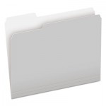 Pendaflex 152 1/3 GRA Colored File Folders, 1/3-Cut Tabs, Letter Size, Gray/Light Gray, 100/Box PFX15213GRA