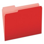 Pendaflex 152 1/3 RED Colored File Folders, 1/3-Cut Tabs, Letter Size, Red/Light Red, 100/Box PFX15213RED