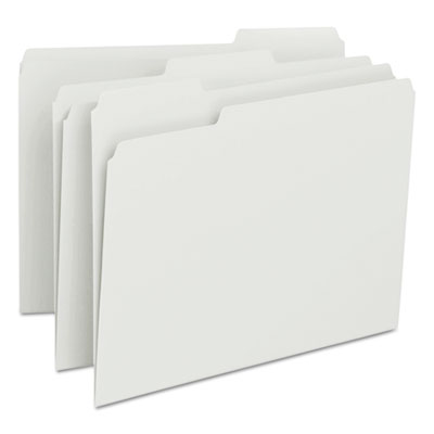 Smead Colored File Folders, 1/3-Cut Tabs, Letter Size, White, 100/Box SMD12843