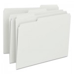 Smead Colored File Folders, 1/3-Cut Tabs, Letter Size, White, 100/Box SMD12843