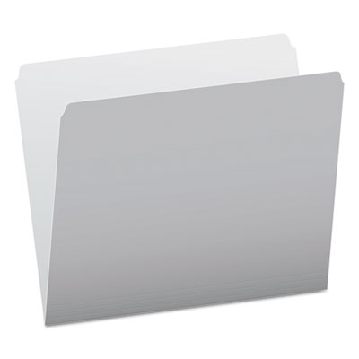 Pendaflex 152 GRA Colored File Folders, Straight Tab, Letter Size, Gray/Light Gray, 100/Box PFX152GRA