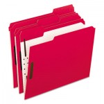 Pendaflex Colored Folders with Two Embossed Fasteners, 1/3-Cut Tabs, Letter Size, Red, 50/Box PFX21319