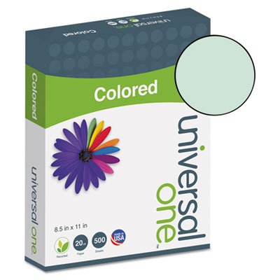 UNV11203 Colored Paper, 20lb, 8-1/2 x 11, Green, 500 Sheets/Ream UNV11203