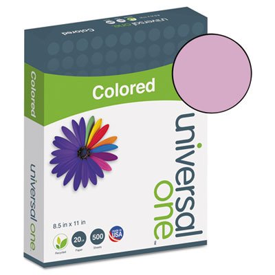 UNV11212 Colored Paper, 20lb, 8-1/2 x 11, Orchid, 500 Sheets/Ream UNV11212