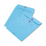 Quality Park Colored Paper String & Button Interoffice Envelope, 10 x 13, Blue,100/Box QUA63577