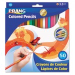 Prang Colored Pencil Sets, 3.3 mm, 2B (#1), Assorted Lead/Barrel Colors, 50/Pack DIX22480