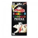 Prang Colored Pencil Sets, 3.3 mm, 2B (#1), Assorted Lead/Barrel Colors, 24/Pack DIX22240