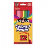 Cra-Z-Art Colored Pencils, 12 Assorted Lead/Barrel Colors, 12/Set CZA1040472