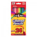 Cra-Z-Art Colored Pencils, 24 Assorted Lead/Barrel Colors, 24/Set CZA10403WM40