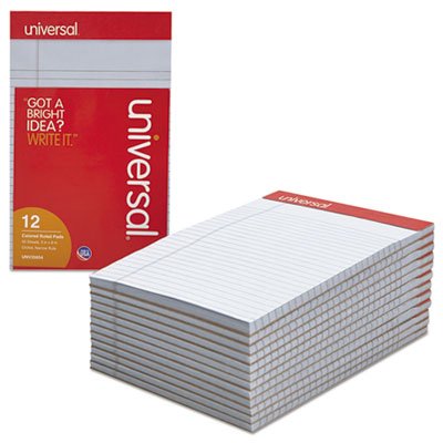UNV35854 Colored Perforated Note Pads, Narrow Rule, 5 x 8, Orchid, 50-Sheet, Dozen UNV35854